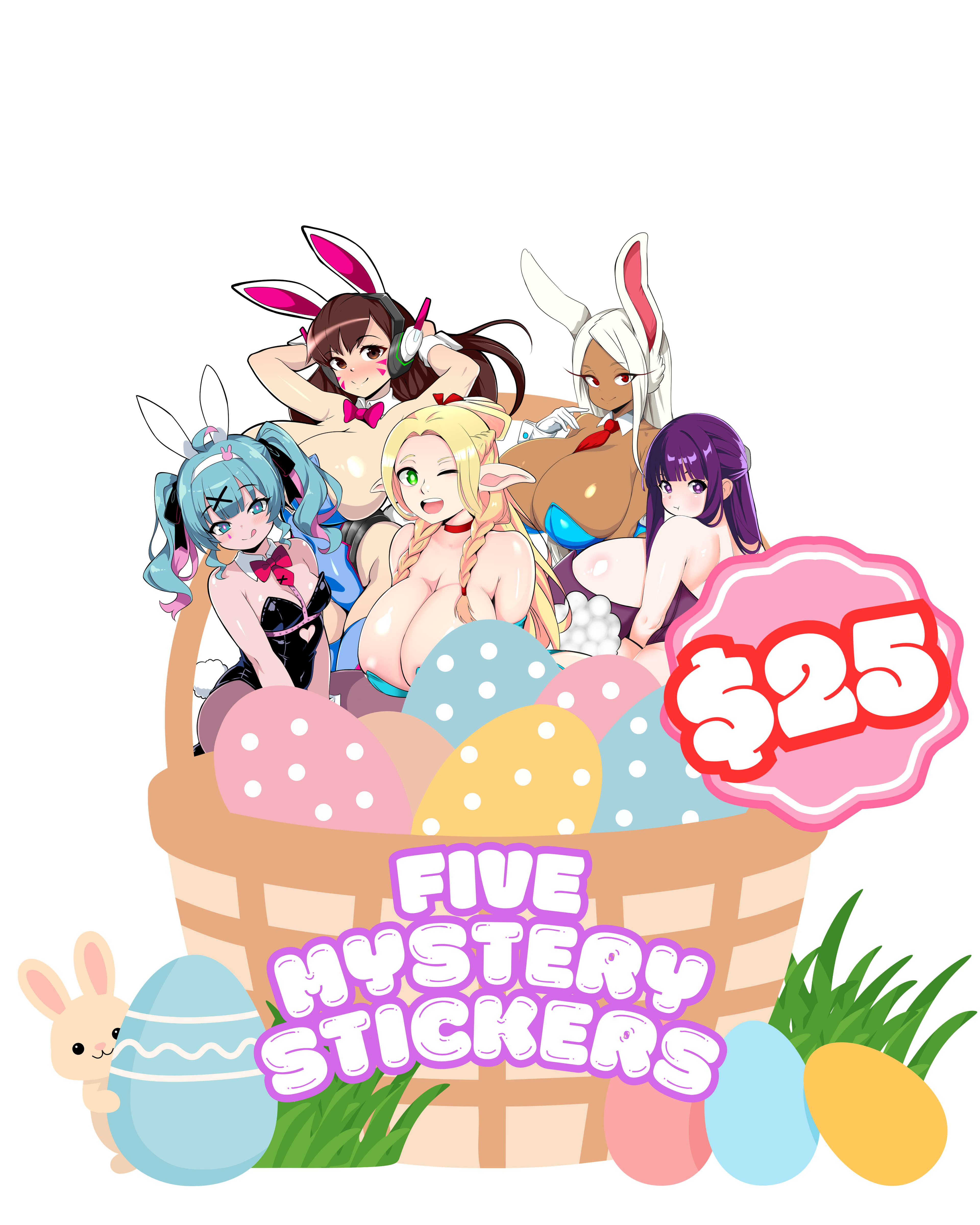 FIVE MYSTERY STICKERS