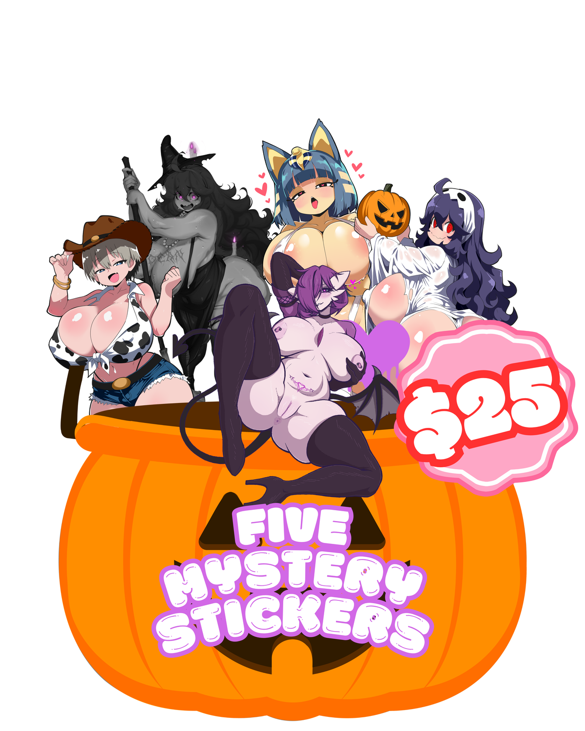 FIVE MYSTERY STICKERS